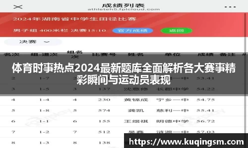 体育时事热点2024最新题库全面解析各大赛事精彩瞬间与运动员表现